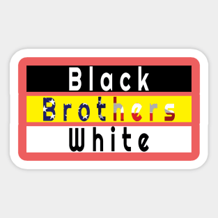 black white brothers Sticker